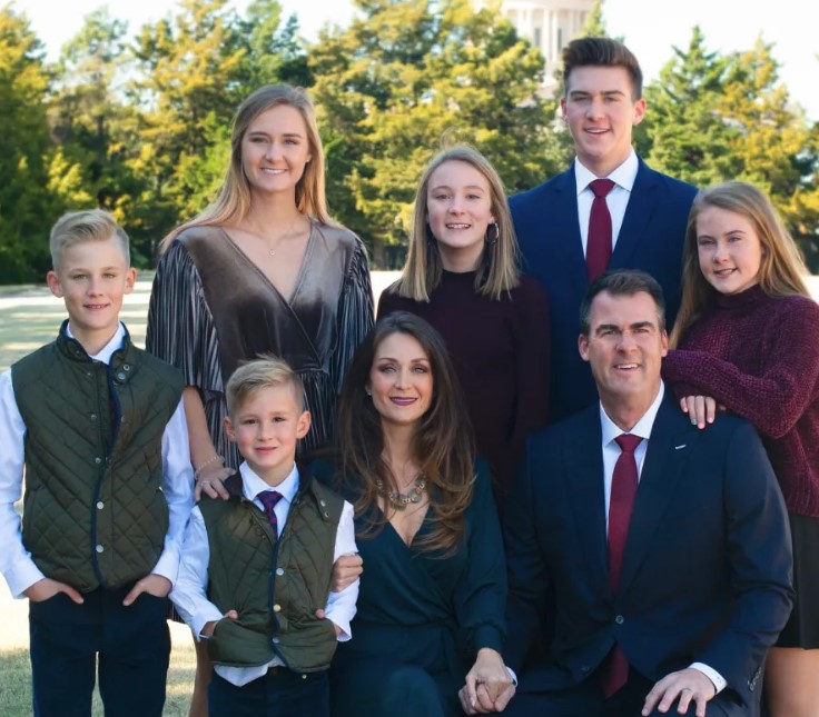 Sarah Stitt with her husband and kids