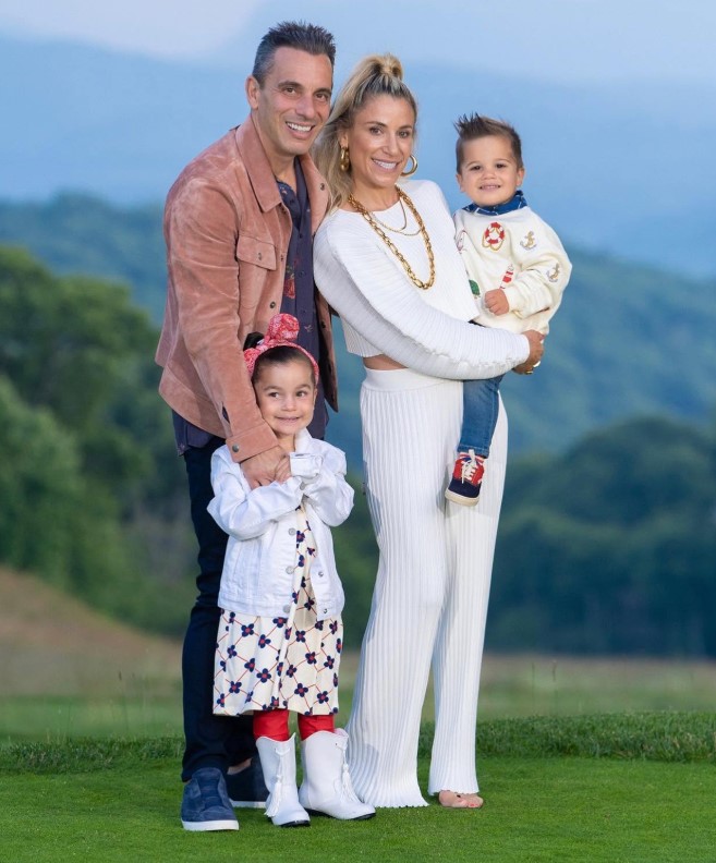 Sebastian Maniscalco with his wife and kids