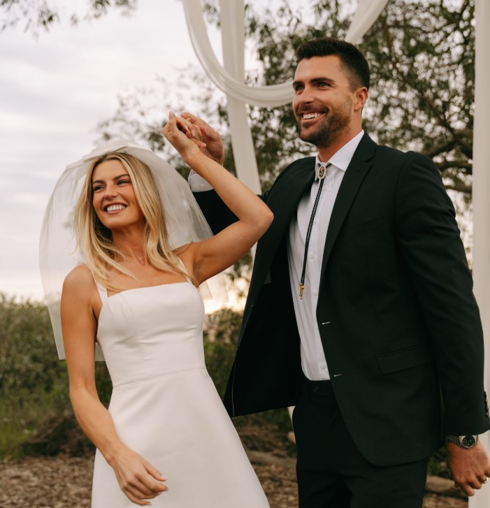 Tyler Stanaland with his wife Hannah Morrissey
