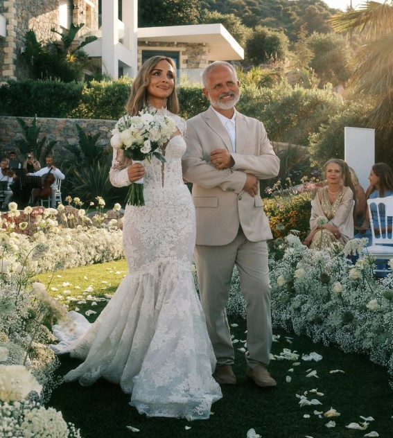 Veronica Bielik with her dad