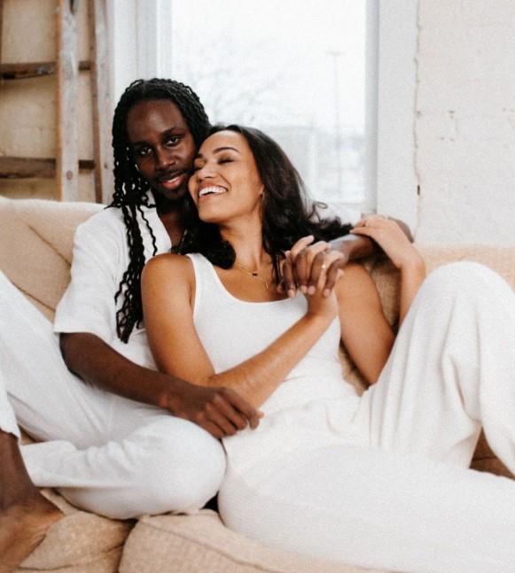 Justus Kelley with her husband